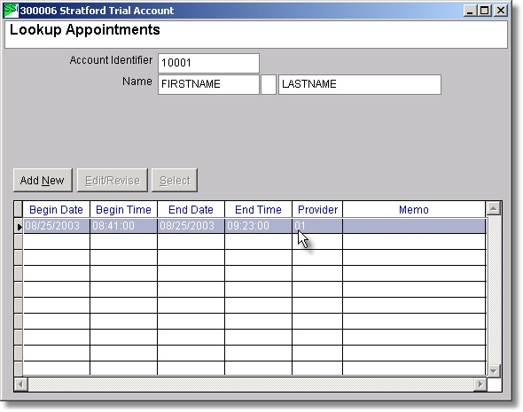 02_tutorials_01_medical_02_appt_05_lookupappt